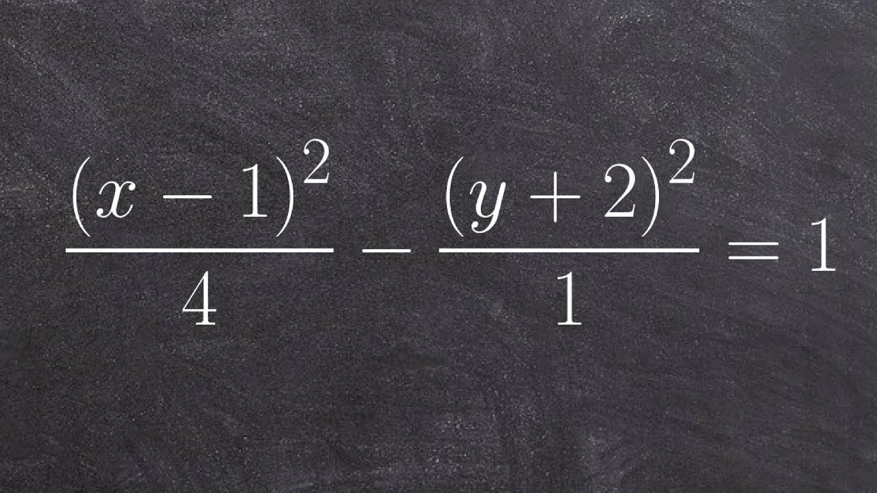 Finding the vertices, foci and asymptotes of a hyperbola