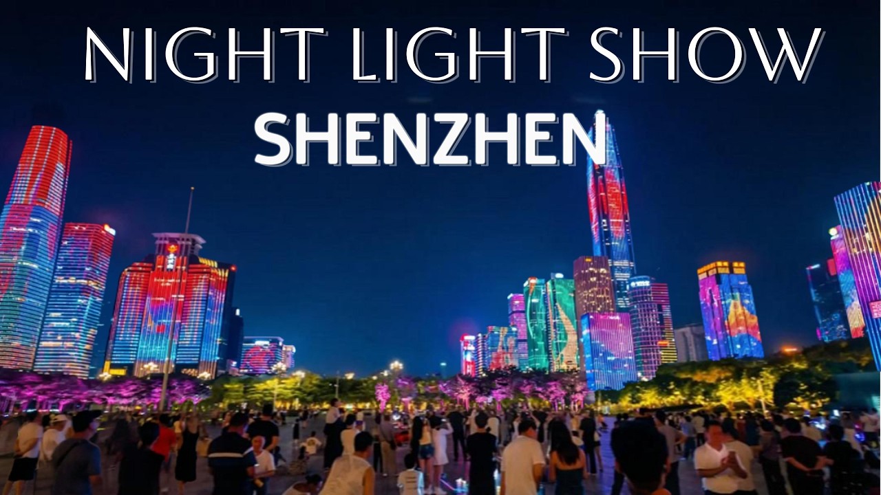 В Шэньчжэне произошло невероятное световое шоу 🇨🇳🔥 Весь горизонт превратился в гигантское лазерно...