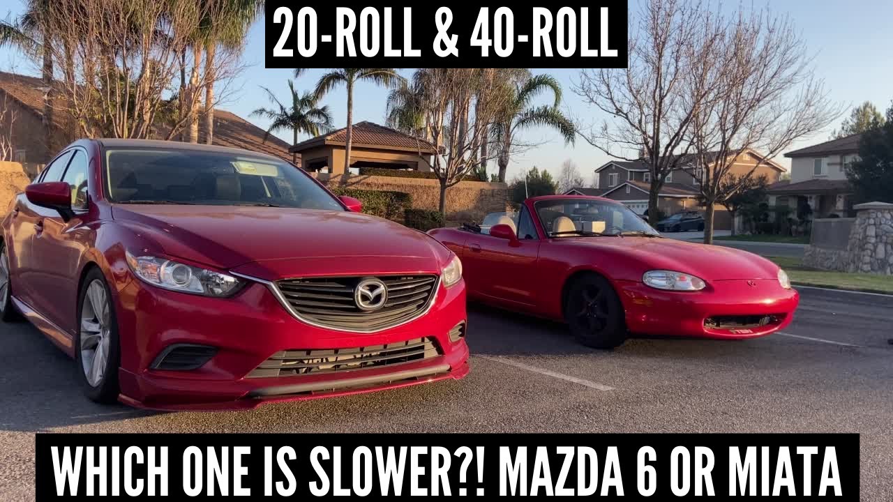 WHICH ONE IS SLOWER?! | 2015 Mazda 6 vs 1999 Mazda Miata NB