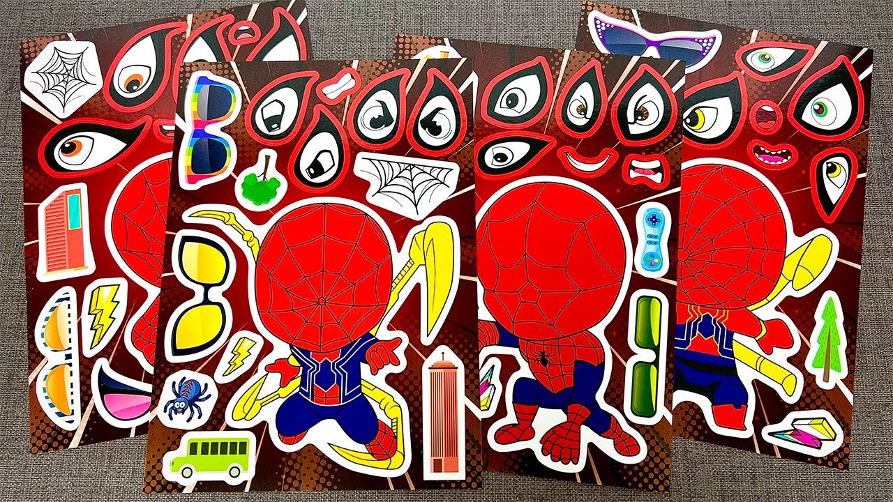 [paper diy] Spider-Man Multiverse Sticker Book DIY 🕷️ Peter Parker, Miles Morales, Venom ASMR