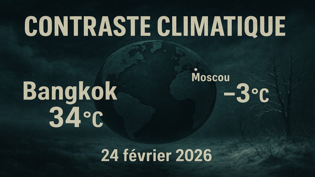 ☀️🌨️24 février 2026: Choc Thermique de 37°C à travers le Monde - Bangkok vs Moscou🌍