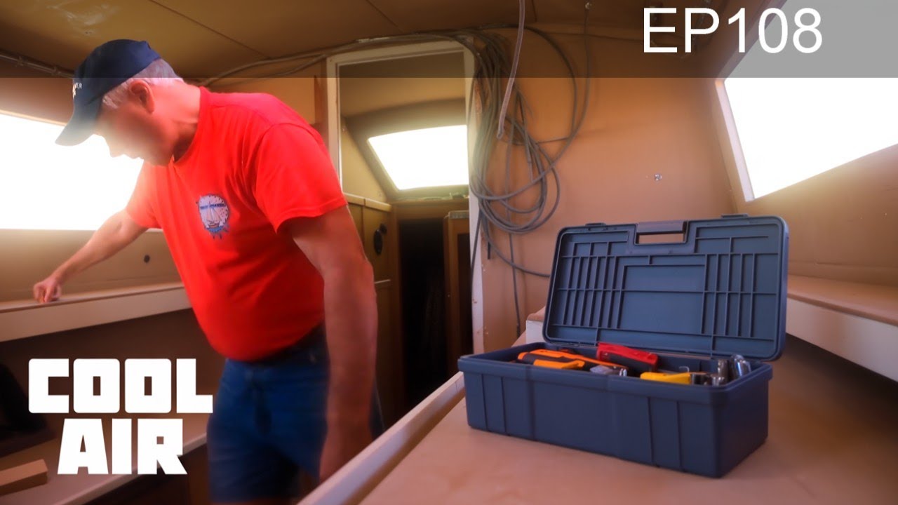 EP108   Can We Install This Mermaid A/C Without Dropping IT? Catalina 387 Pt1