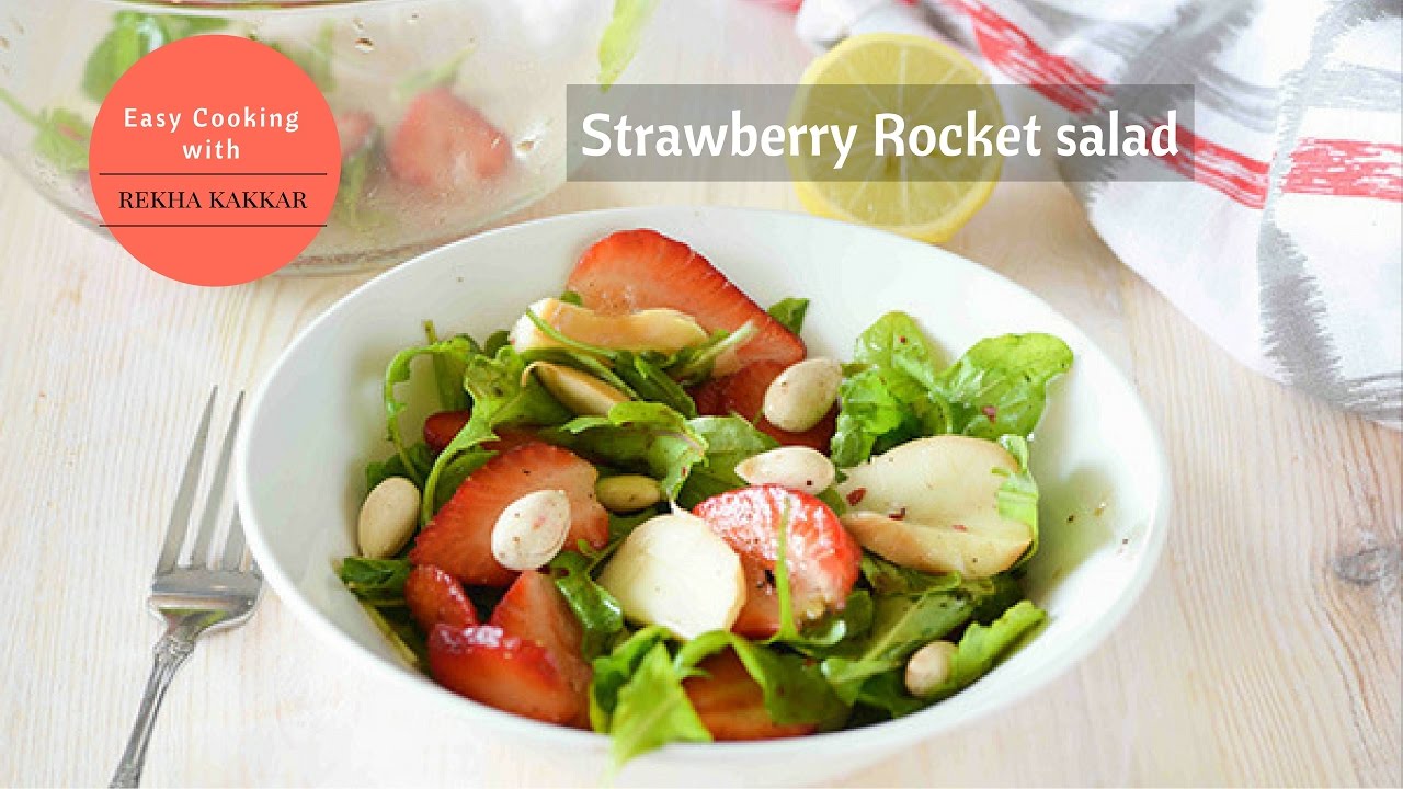 Strawberry Salad | Strawberry, Cheese and Rocket Salad | Healthy Salad Recipe