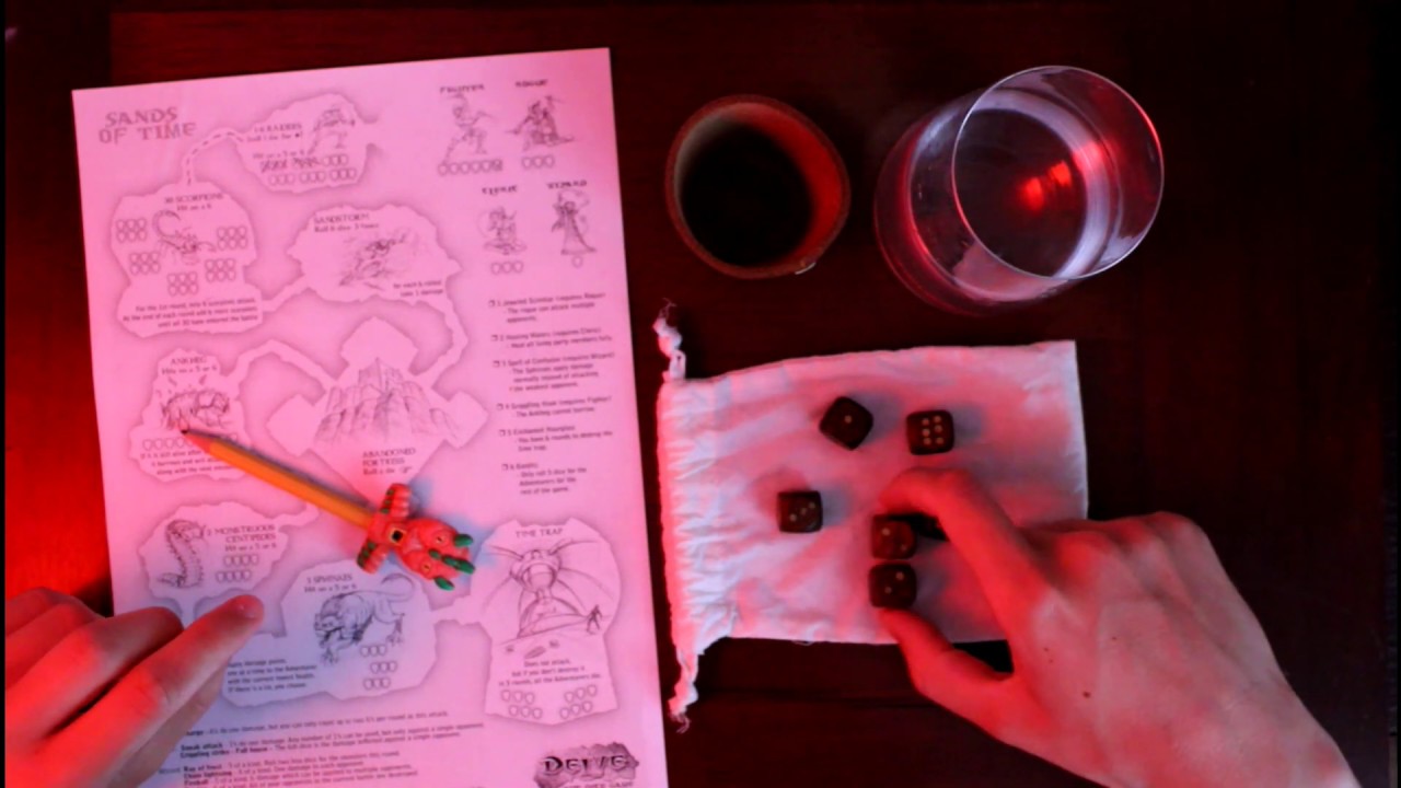 Let's play Delve - a dungeon crawler dice game | ASMR