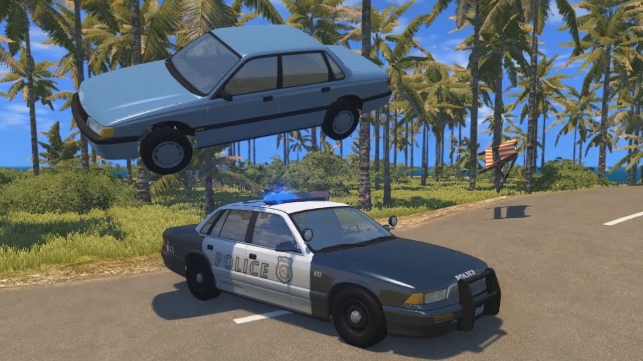 Police Roadblock Jumps, Pursuits & Crashes 7 | BeamNG.drive