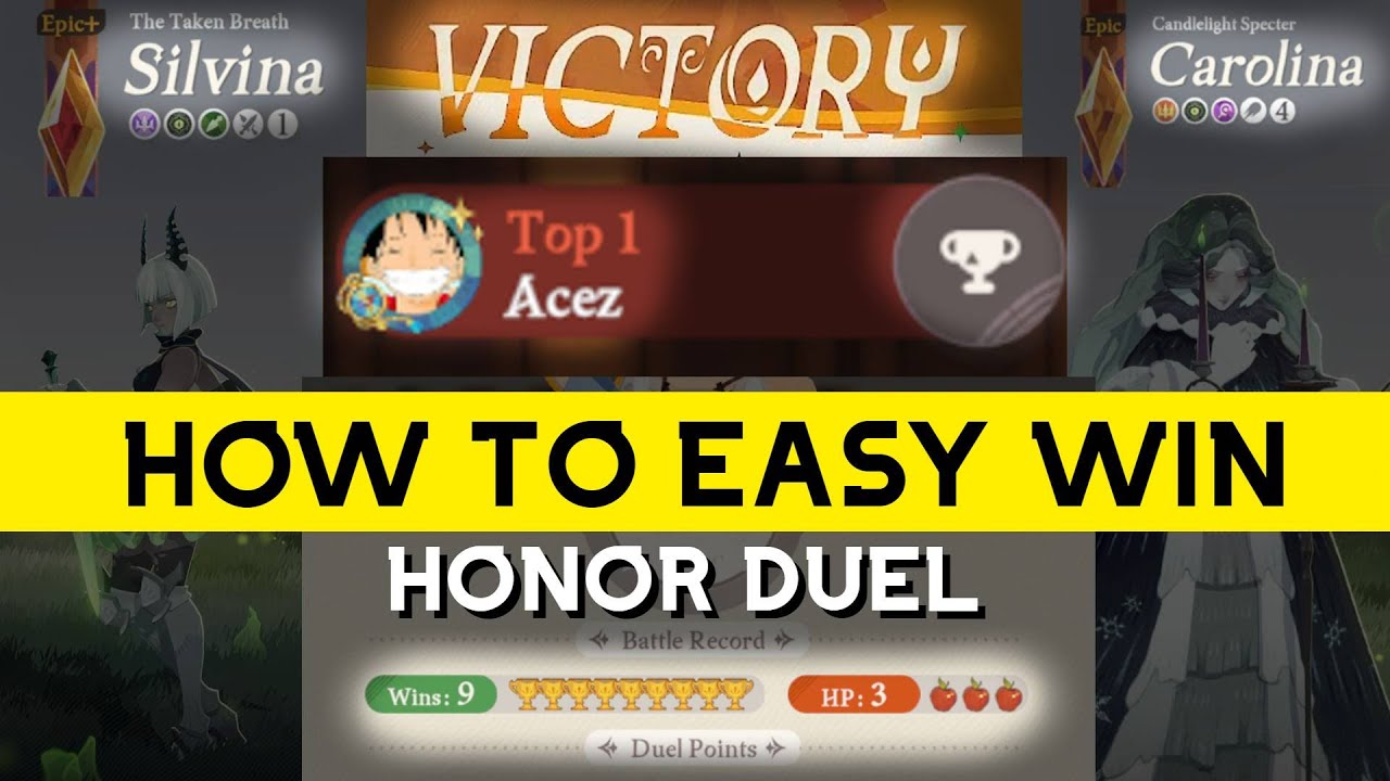 AFK JOURNEY HOW TO EASY WIN HONOR DUEL - GAMEPLAY TOP 1 CAROLINE SILVINA GRAVEBORN COMBO