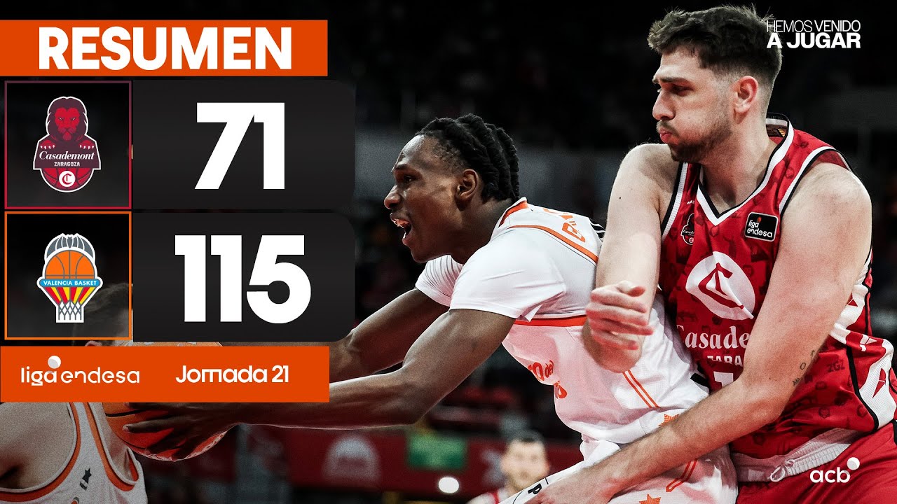 Casademont Zaragoza - Valencia Basket (71-115) RESUMEN | Liga Endesa 2024-25