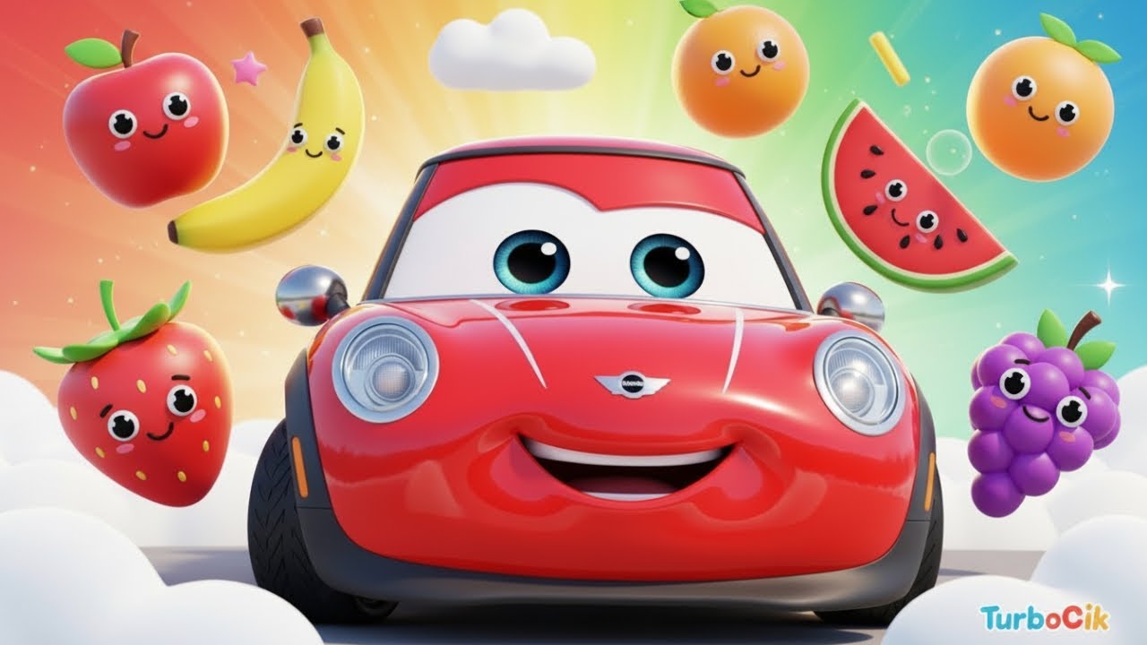 Meyveleri Öğreniyoruz 🍎 TurboCik ile 10 Meyve | Çocuklar için Eğitici Çizgi Film (2-6 Yaş)