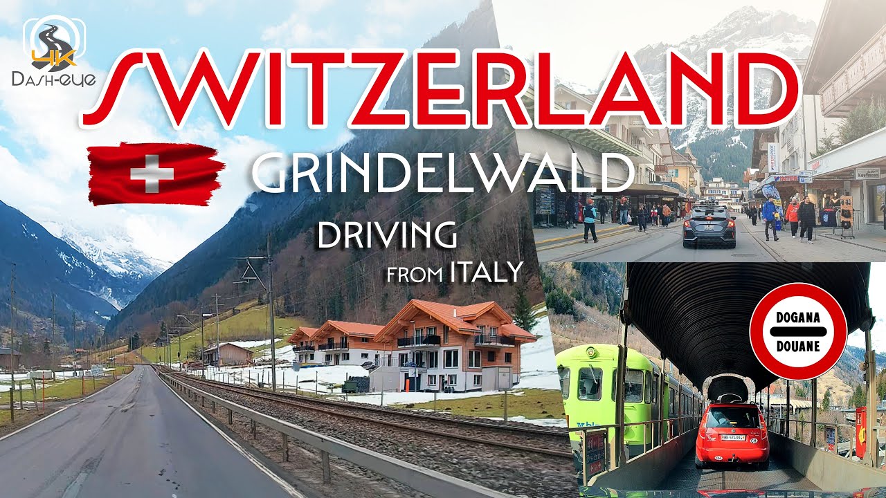 Italy to Switzerland by Road | Turin to Grindelwald Winter Drive (Feb 2022 Dashcam 4K)