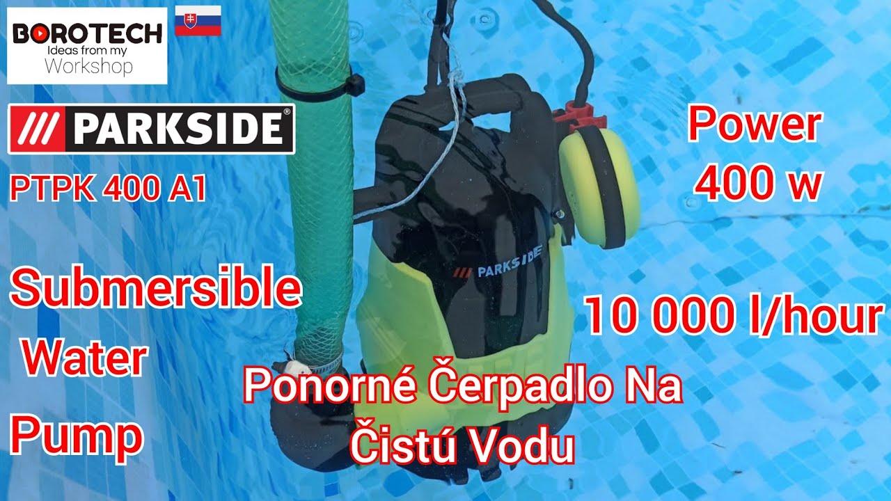 №114 - Отзыв - Погружной насос PARKSIDE ПТПК 400 А1 для чистой воды от Lidl