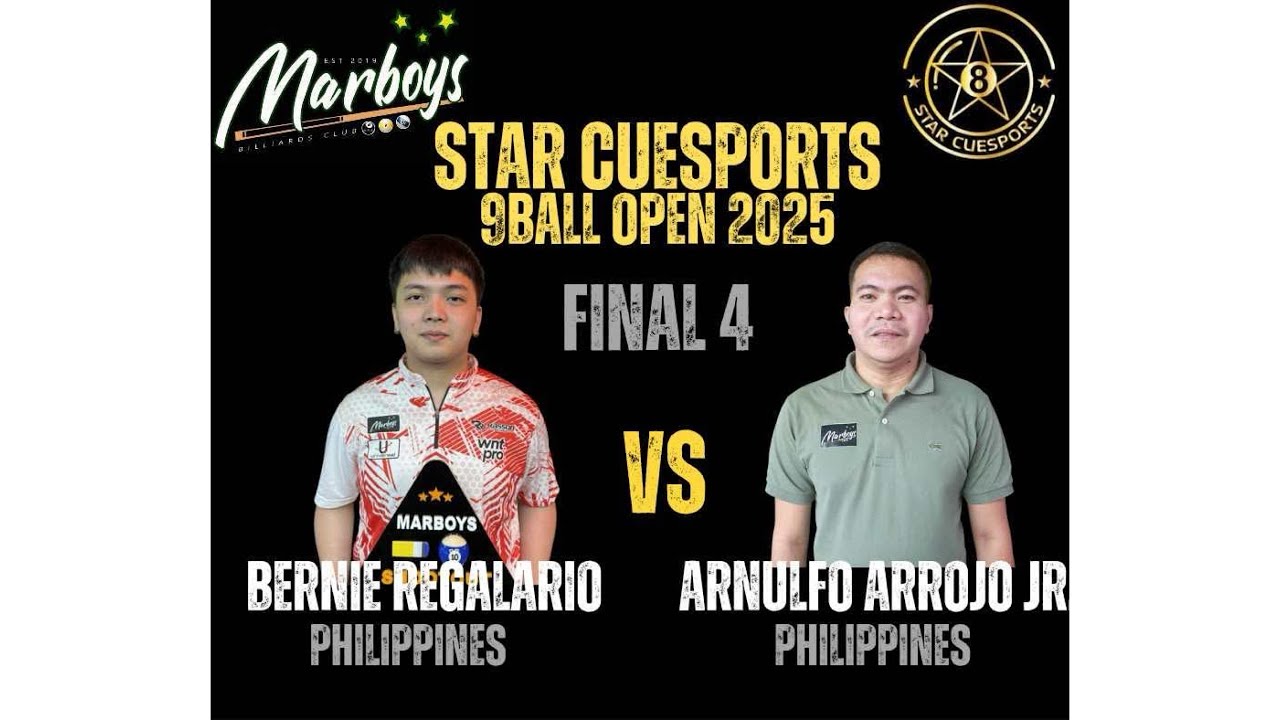 Star Cuesports 9Ball Open 2025
Arrojo Jr. VA Regalario Top4