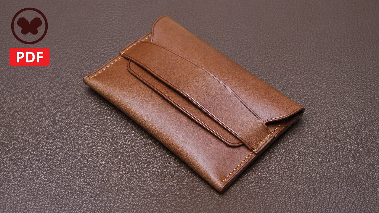 019 Making a Leather Flap Wallet (Free PDF Pattern) 카드지갑 만들기