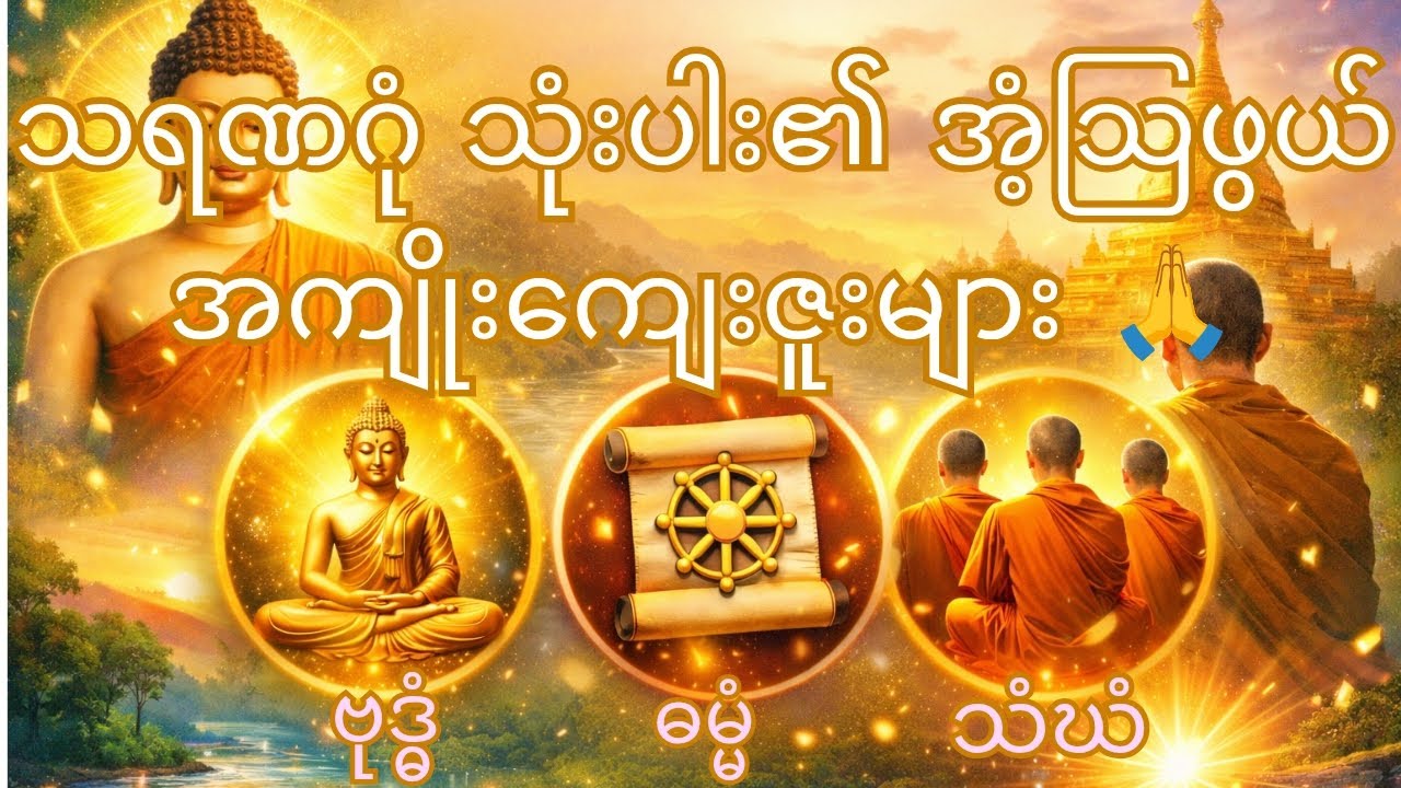 နေ့စဉ် သရဏဂုံရွတ်ဆိုရင် ဘာတွေပြောင်းလဲမလဲ? မသိသေးတဲ့ ကောင်းကျိုးများ!ပါချုပ်ဆရာတော်ဘုရားကြီး