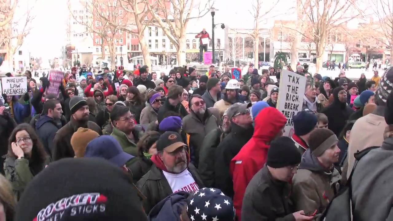 The Scene as protesters are let into the Capitol