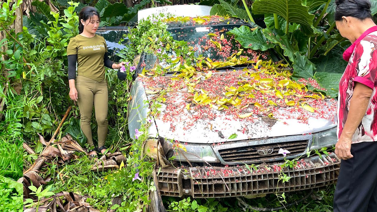 The girl restored the OHC INJECTION car that was left in the banana bushes since 2010.