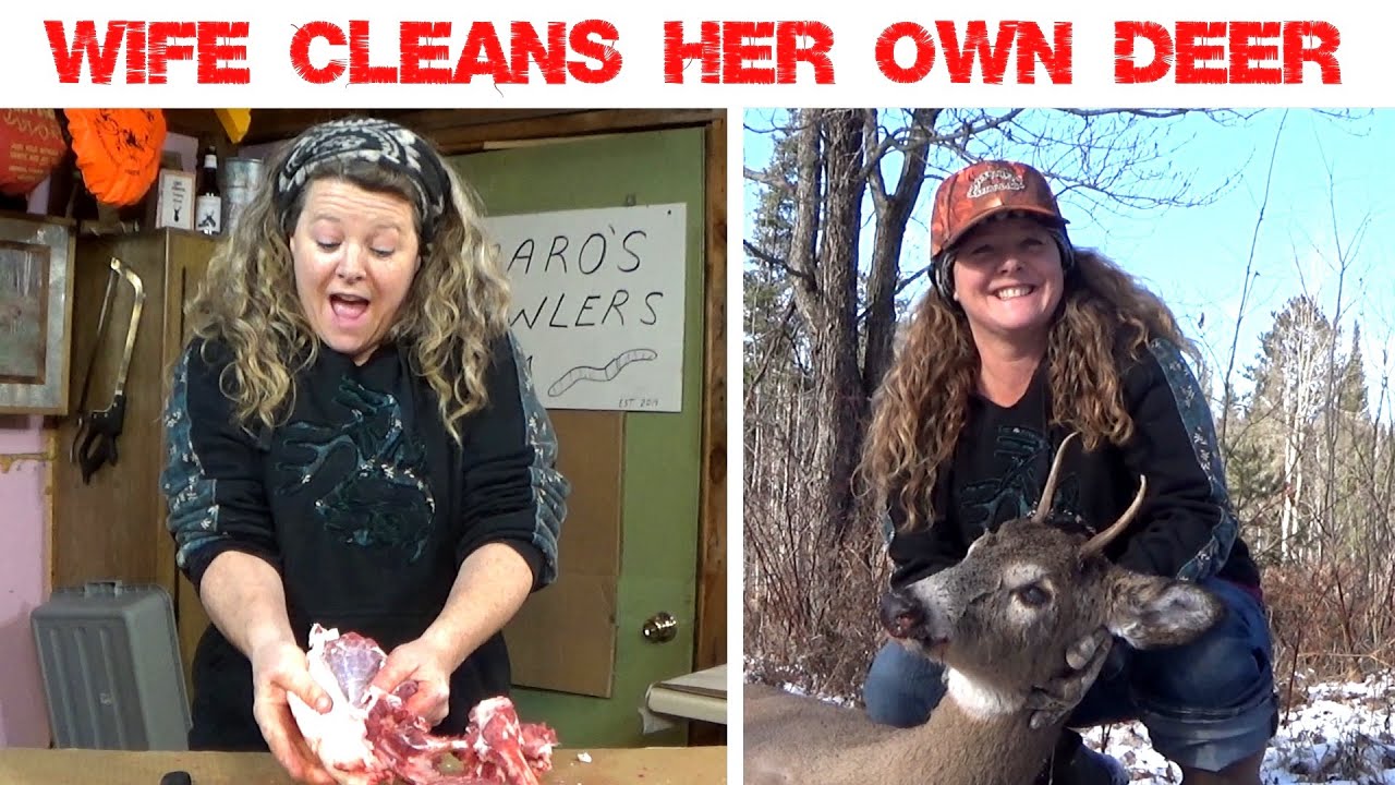 How To Process / Butcher Your Own Deer.  My Wife's First Time Doing The Whole Deer.