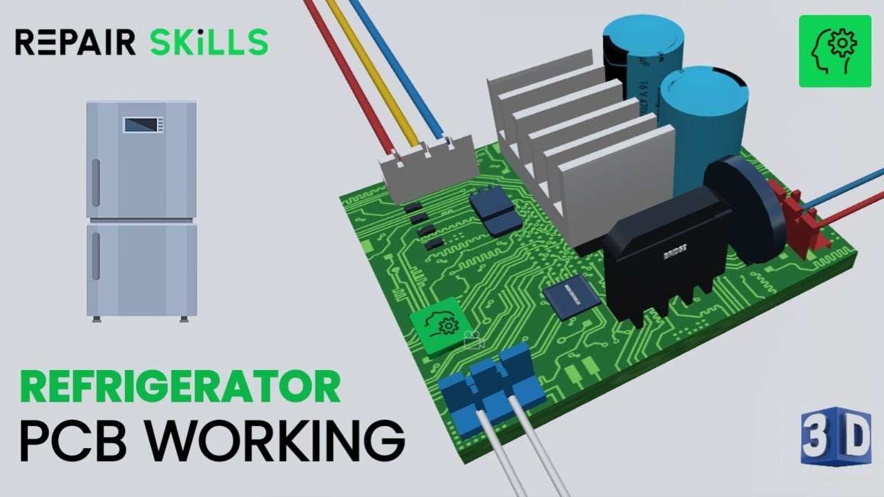 3D: Refrigerator Inverter PCB Working - IPM, Power Section & Microcontroller 2024