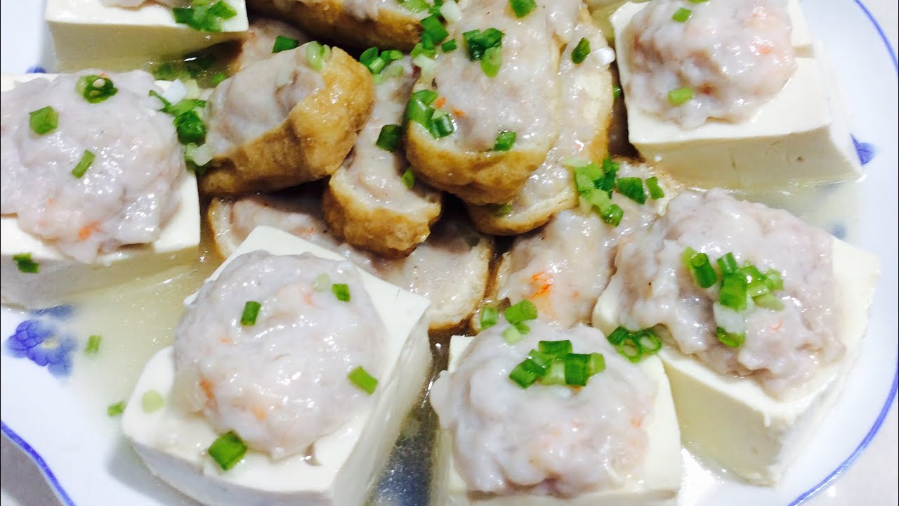 Traditional Chinese Hakka Yong Tau Foo | Hakka Stuffed Tofu