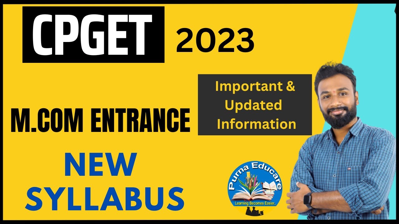 CPGET 2023 COMMERCE NEW SYLLABUS