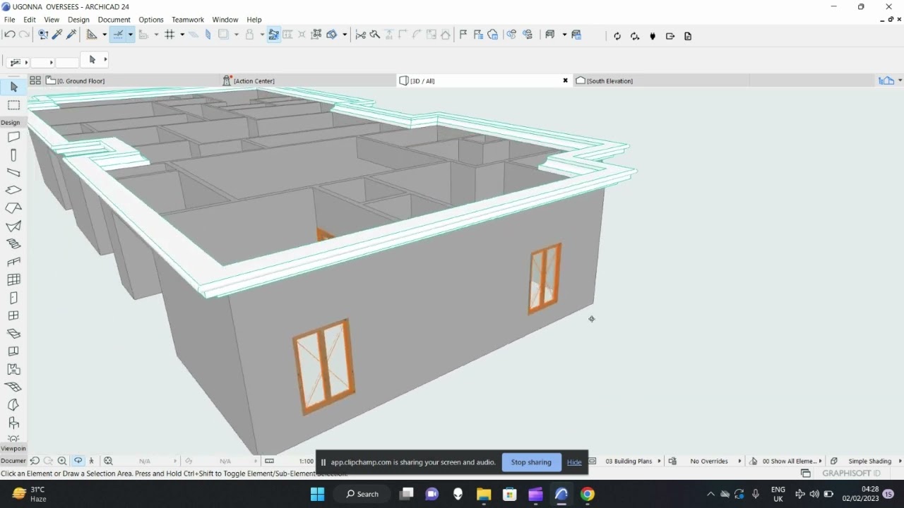 Easiest Method of making a Custom Parapet and Window huge in Archicad24