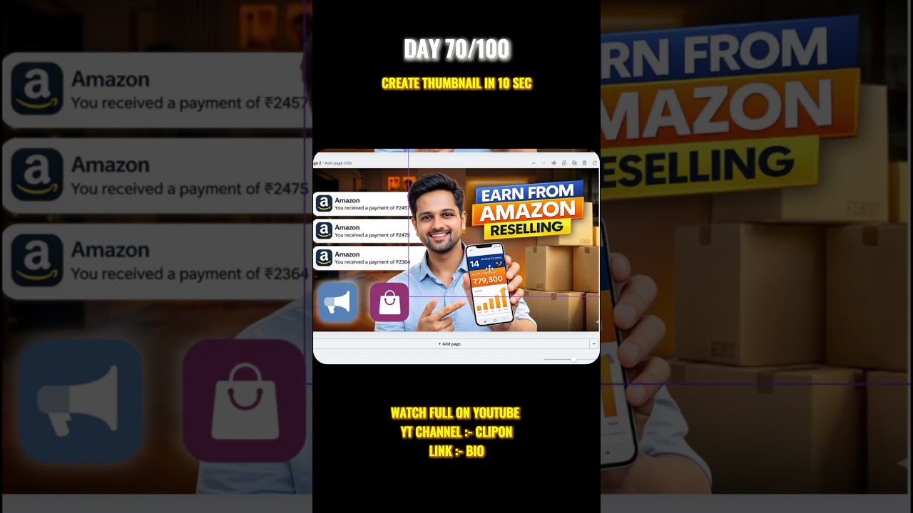 day 70 thumbnail designing  