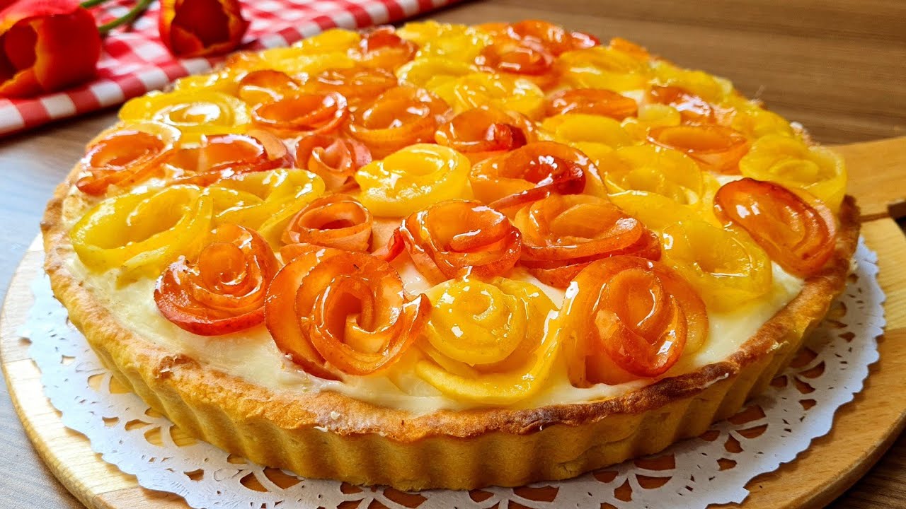 تارت التفاح بحشوة الكاسترد والقرفة / Apple pie 🥧 😋