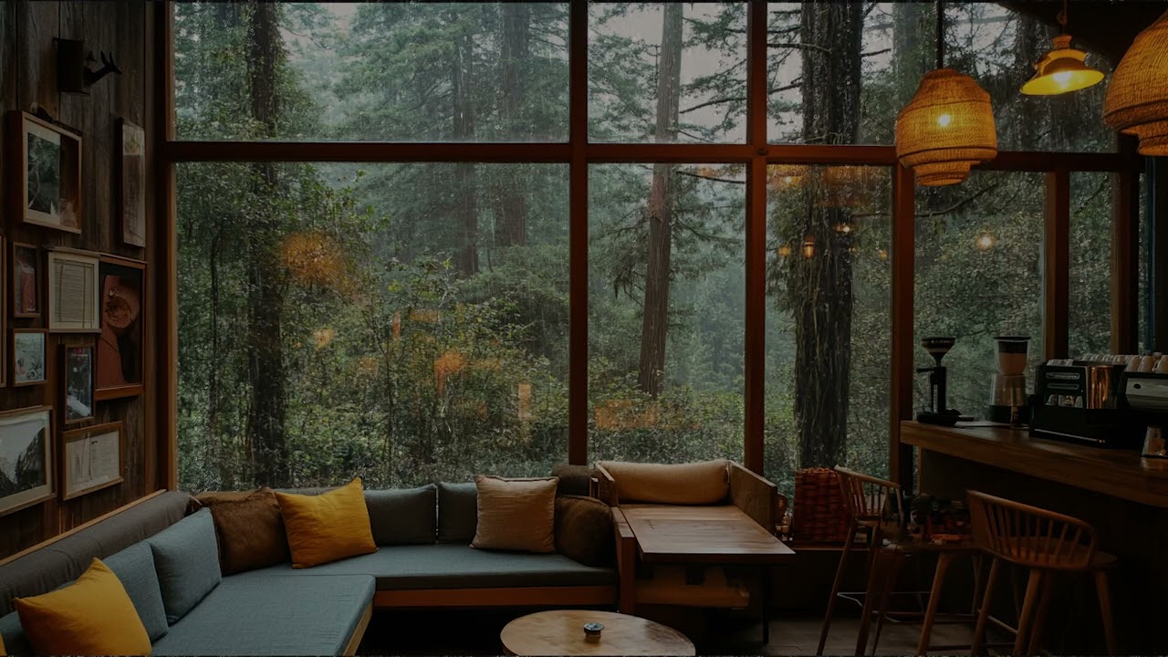 Peaceful Jazz and Rain Ambience for Sleep Study and Relaxing Evening Vibes