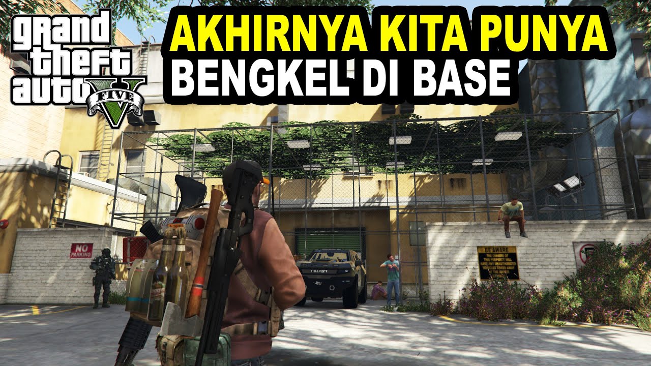 BIKIN BENGKEL YANG UNIK DI BASE - GTA 5 MOD ZOMBIE SURVIVAL #214