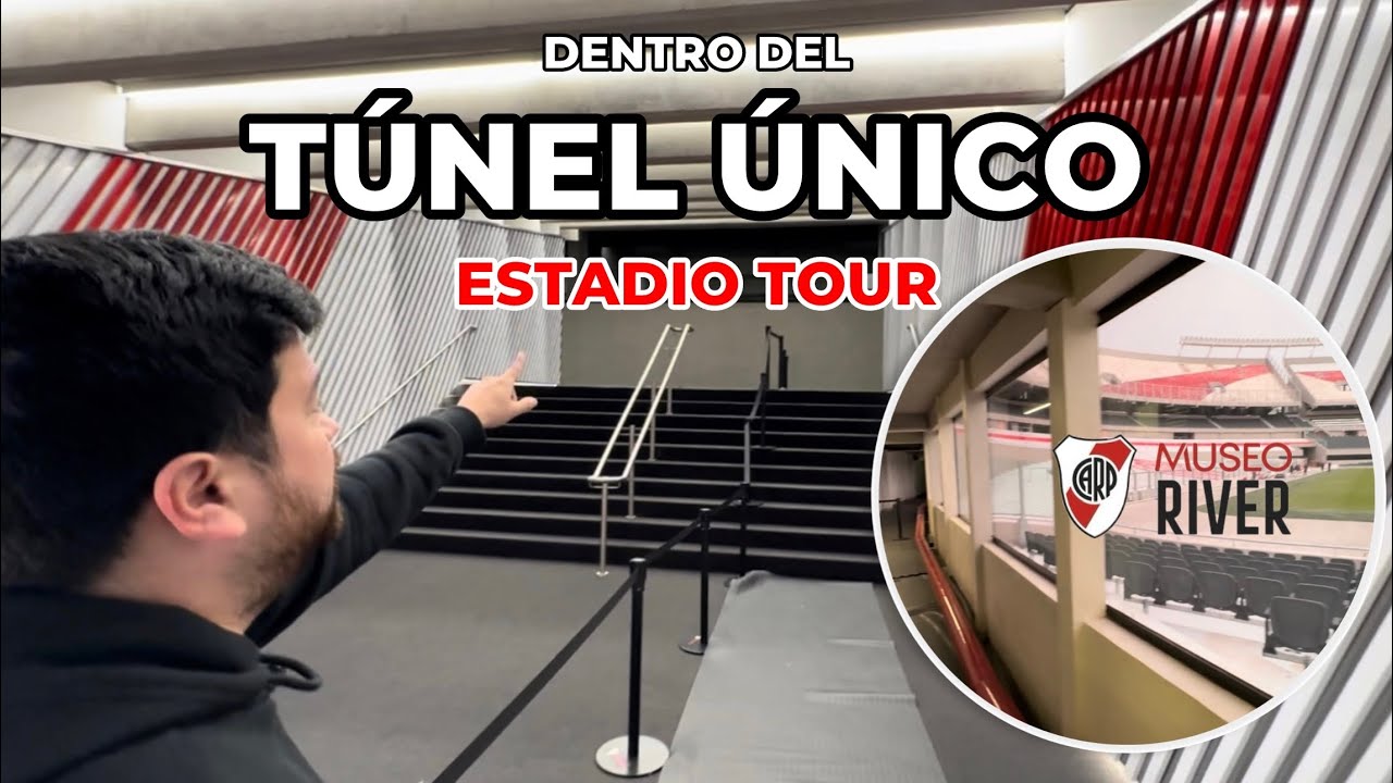 Dentro de los pasillos del TÚNEL ÚNICO del Monumental - Estadio Tour Museo River