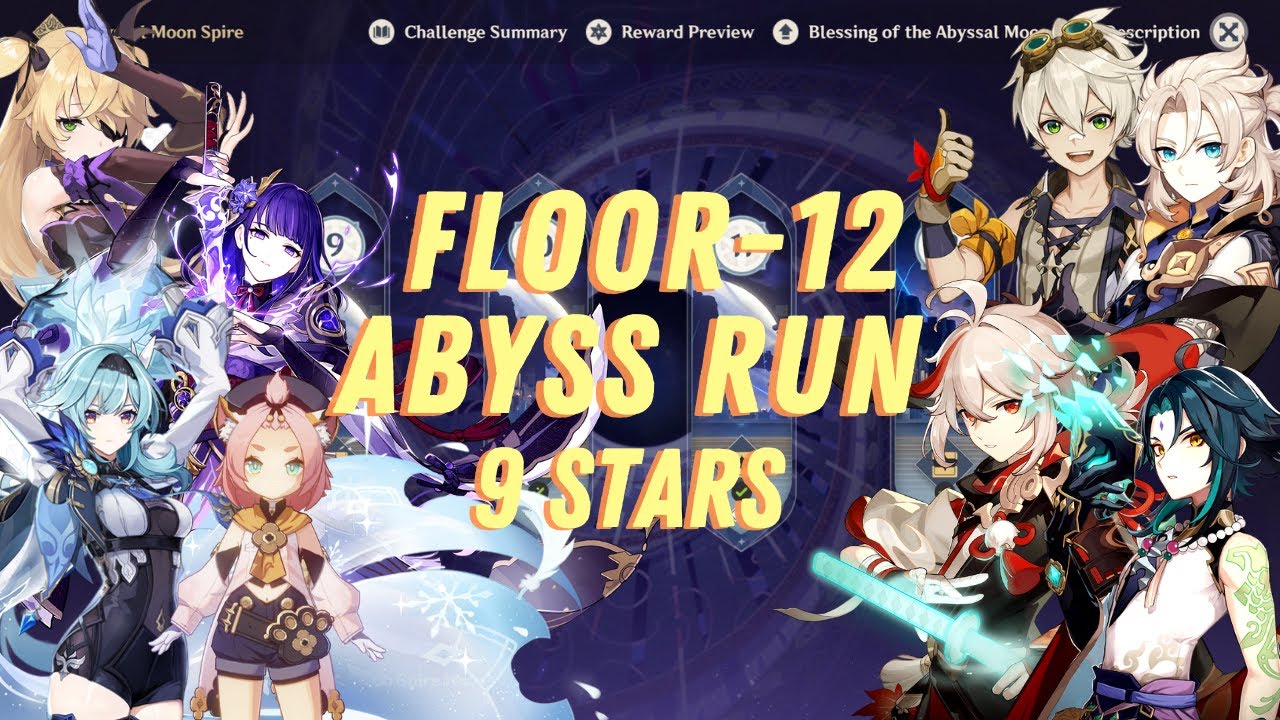 A Realistic Floor-12 Abyss Run 9-Stars [UNCUT] | Genshin Impact
