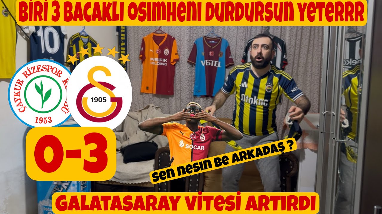 Delil Reis &Ccedil;ıldırdı - Rizespor 0-3 Galatasaray Ma&ccedil;ı Tepki Videosu #keşfet #galatasaray #osimhen 