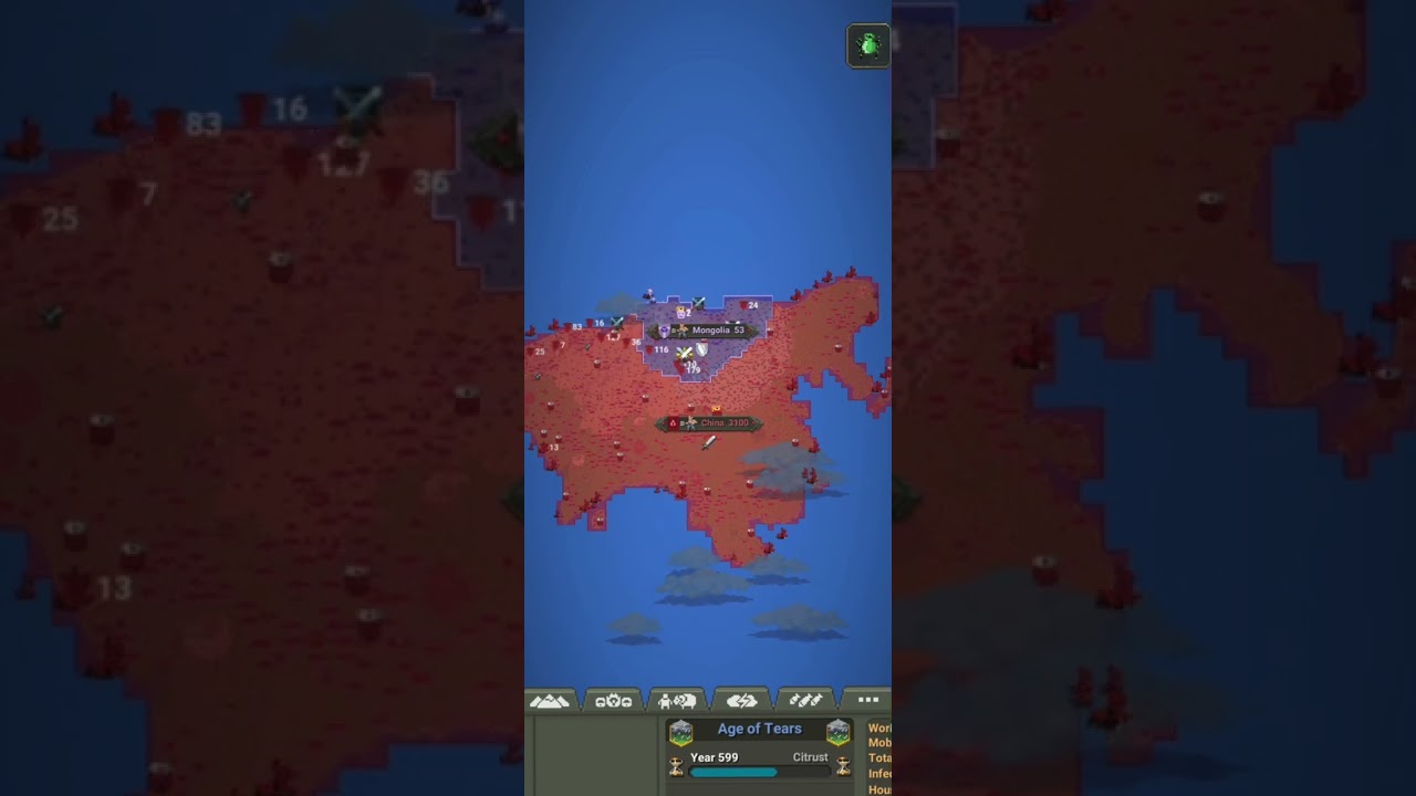 WorldBox Experiment, Asia over 250 years!