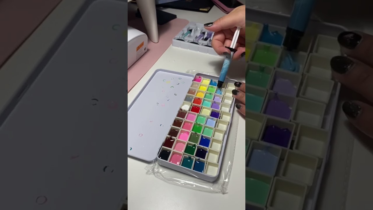 Unboxing my nails gel paint  with me #nagelstudio #nailtech #unboxing #gelpaint #nailsart #nails