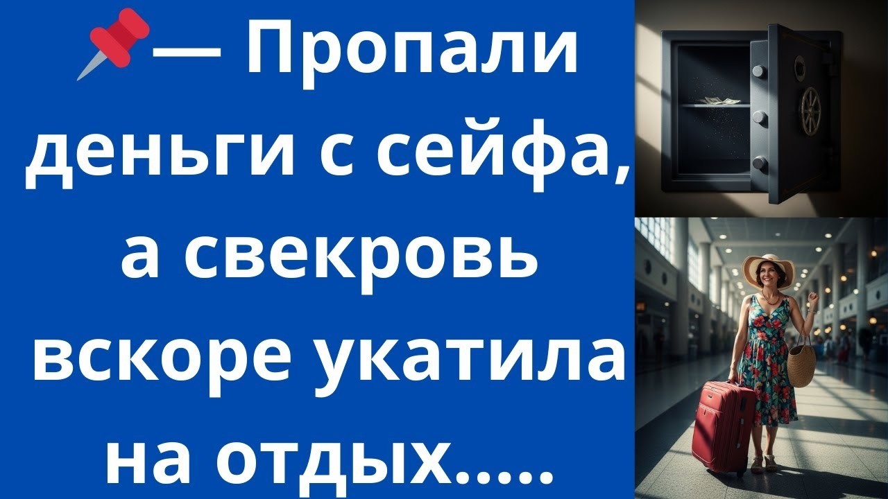 Пропали деньги с сейфа, а свекровь вскоре укатила на отдых...