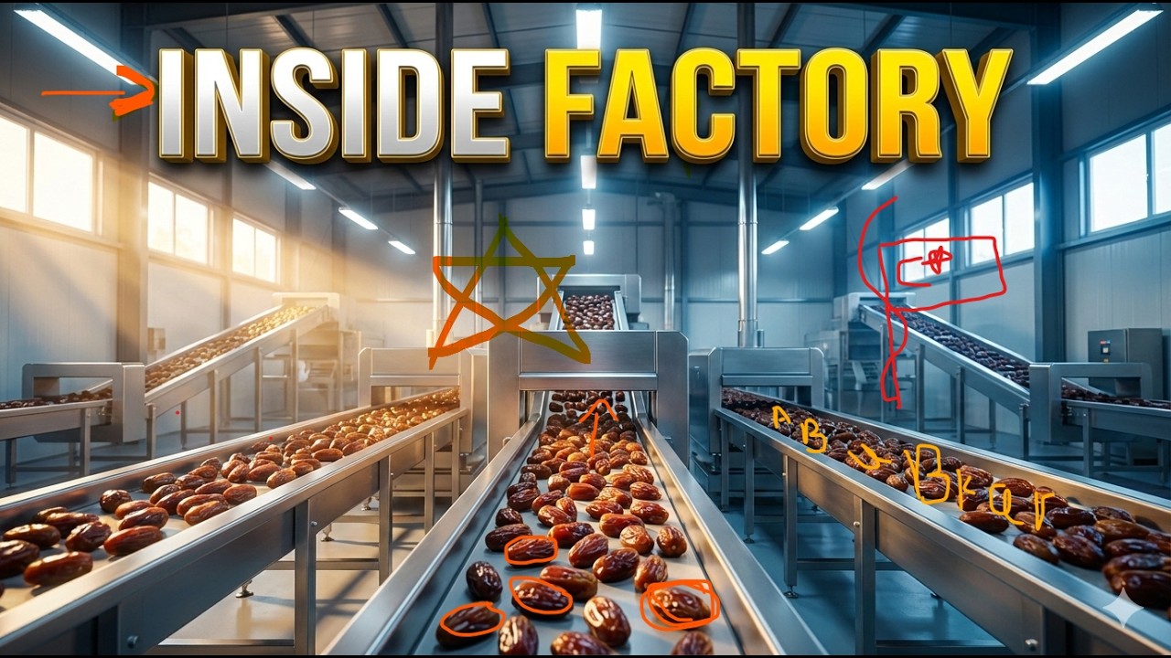 Inside Modern Date Processing Factory | Khajoor Factory Full Process | From Farm to Export