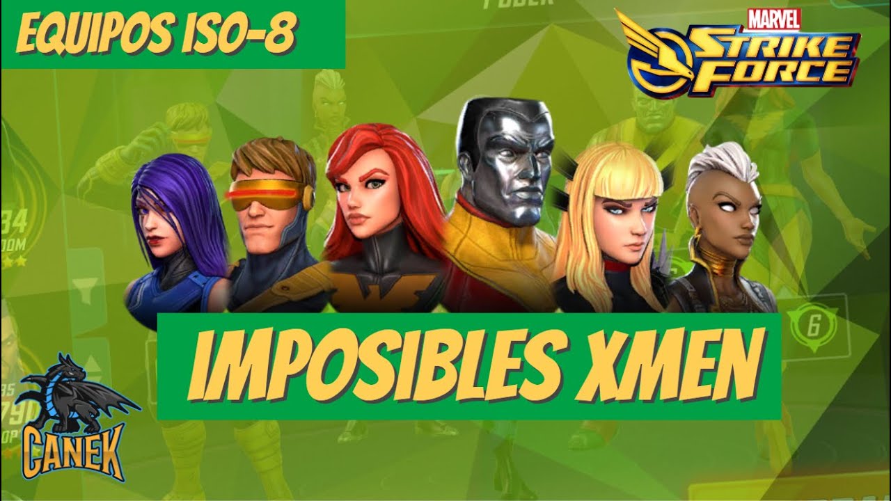 Mejores ISO-8 para el equipo Imposibles Xmen de Marvel Strike Force en español