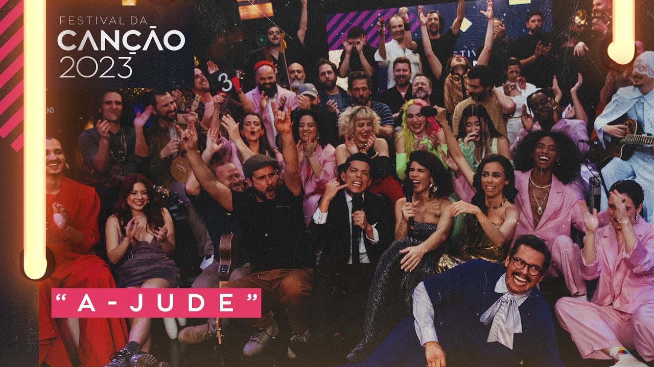 Filomena, Vasco, Inês com os Concorrentes - A-JUDE | Festival da Canção 2023