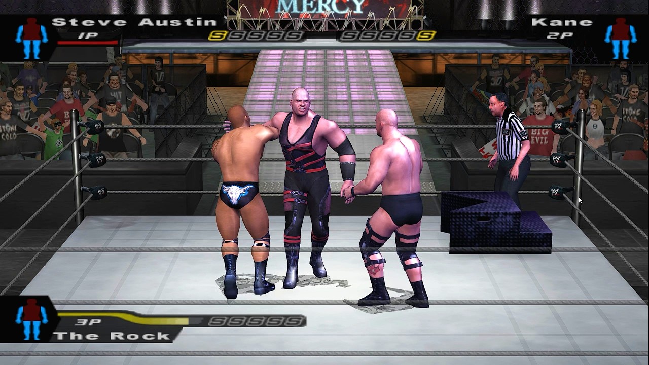 The Rock vs Kane vs Stone Cold Steve Austin | Here Comes the Pain | Triple Threat  | RX 6600 | HCTP