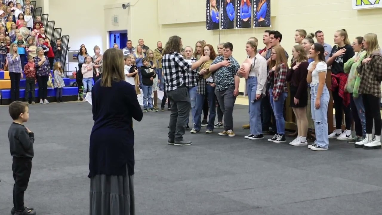PAROWAN HIGH SCHOOL SINGING OUR NATIONAL ANTHEM