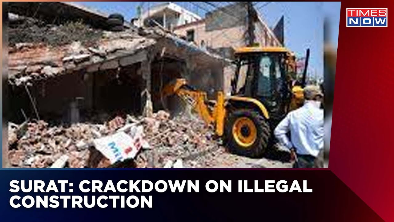 Crackdown On Illegal Construction | Bulldozer Action On A Drug Dealer In Surat | English News