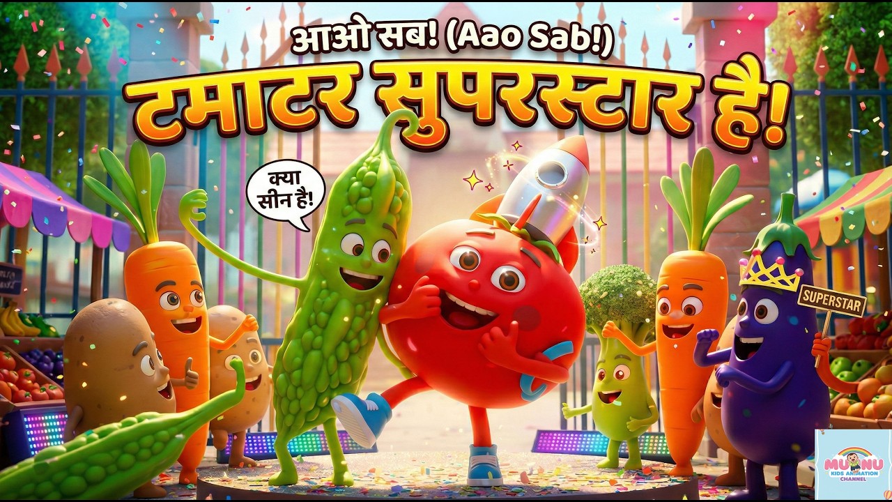 Tamatar Gol Gol Laal | Tamatar | Tomato | Hindi Rhymes And Baby Songs | Hindi Balgeet | Kids Channel