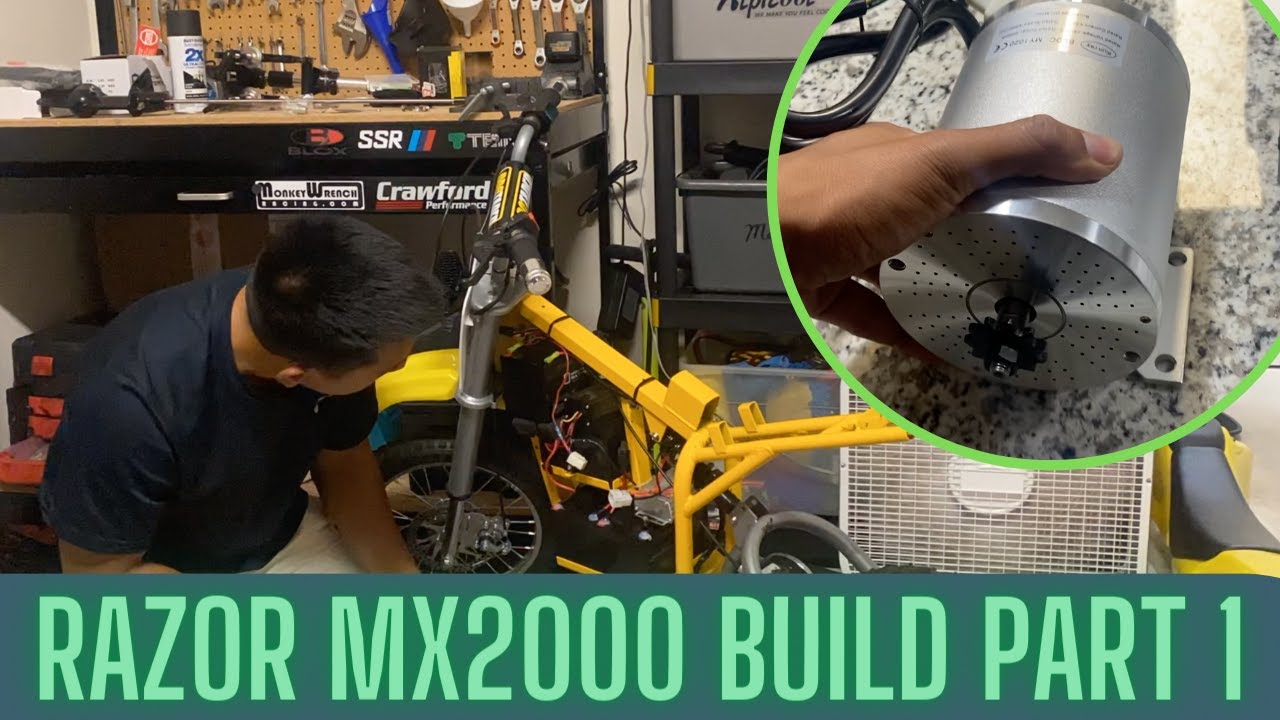 Переделка Razor MX650 в MX2000, часть 1 | Обзор комплекта бесщёточного двигателя Kunray 2000 Вт 48 В