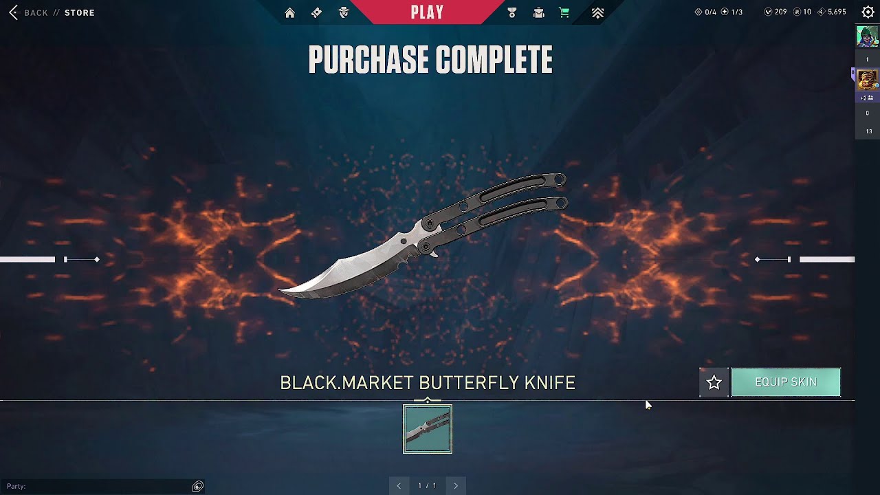 [Valorant] Buying the Black.Market Butterfly Knife!