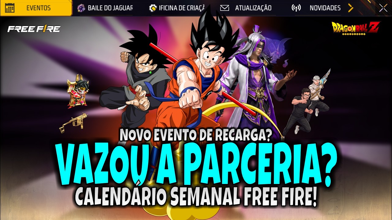 🚨URGENTE! CONFIRMADO DRAGON BALL EM 2026?! +  EVENTO DE RECARGA E CALENDÁRIO | NOVIDADES FREE FIRE