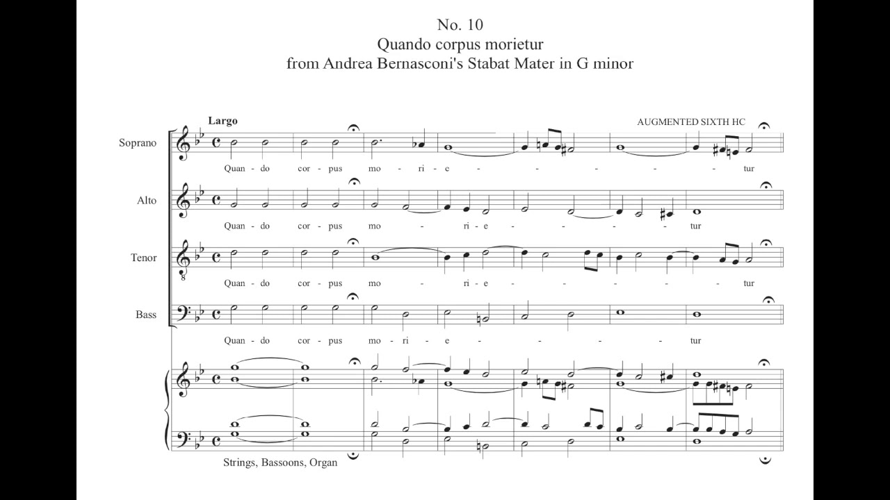 First Hearing: Virtual Performance of Andrea Bernasconi's Stabat Mater in G minor (part 5)