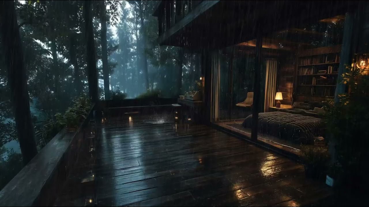 Peaceful Forest Rain Ambience | Rain Sounds for Deep Sleep & Relaxation