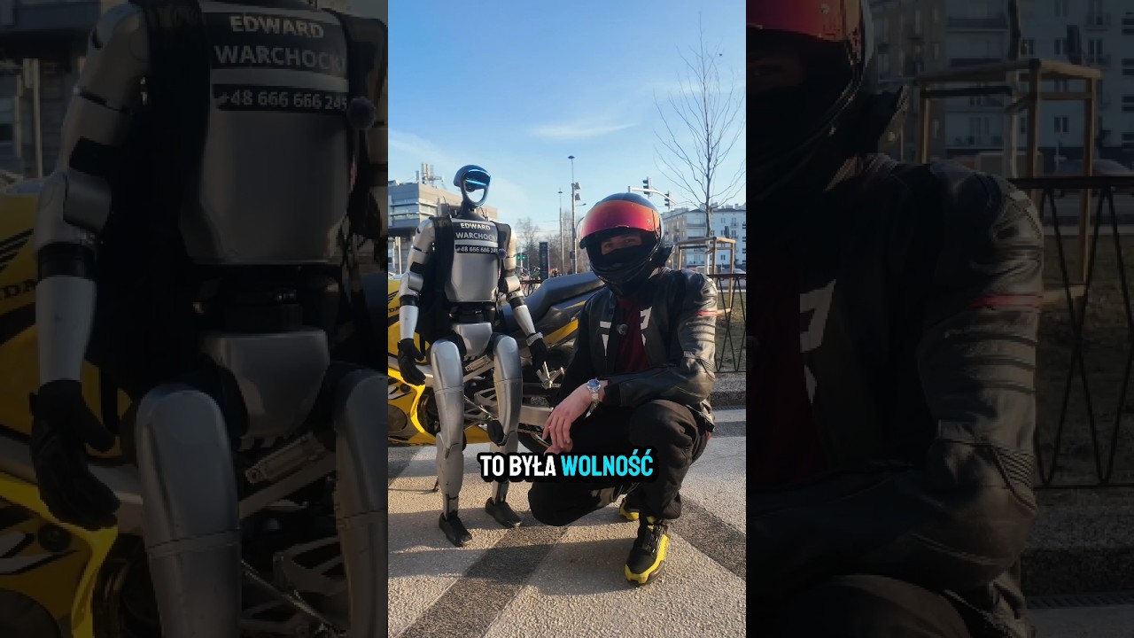 Ci co jeżdżą cicho to mają przechlapane 😂Edward Warchocki #robot #viral #shrots #short  #moto