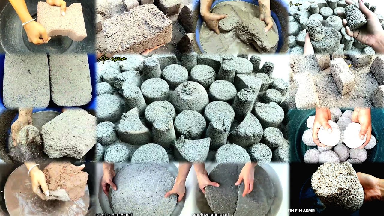 🫱Found the most viewed sandment crumbling videos such satisfying water&dry crumbles HUGE SHAPES/ASMR