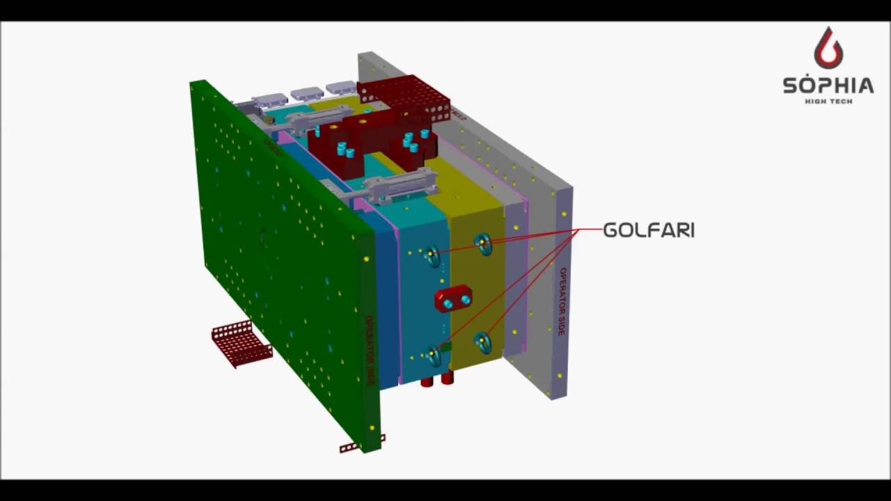 Assembly design: injection mold for plastic materials