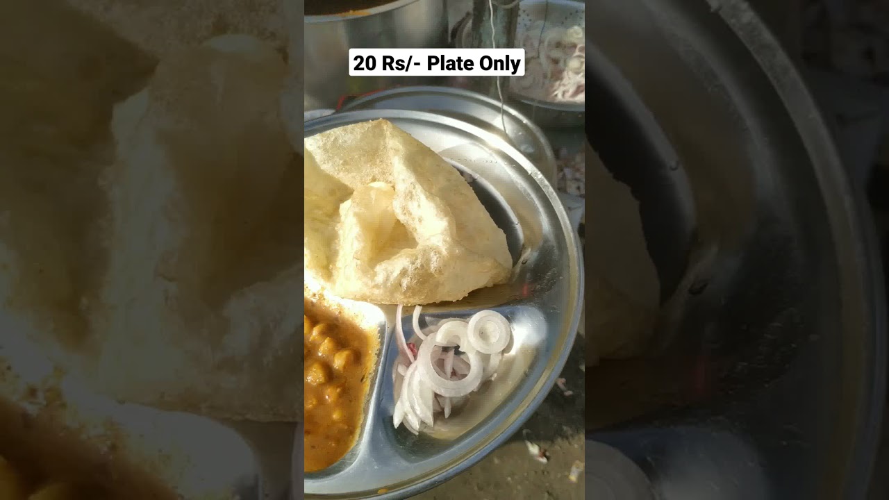 Testy Chhole Bhature 😋 20 Rs/- Plate . #Shorts #Streetfoodindia #Streetfoodvlog